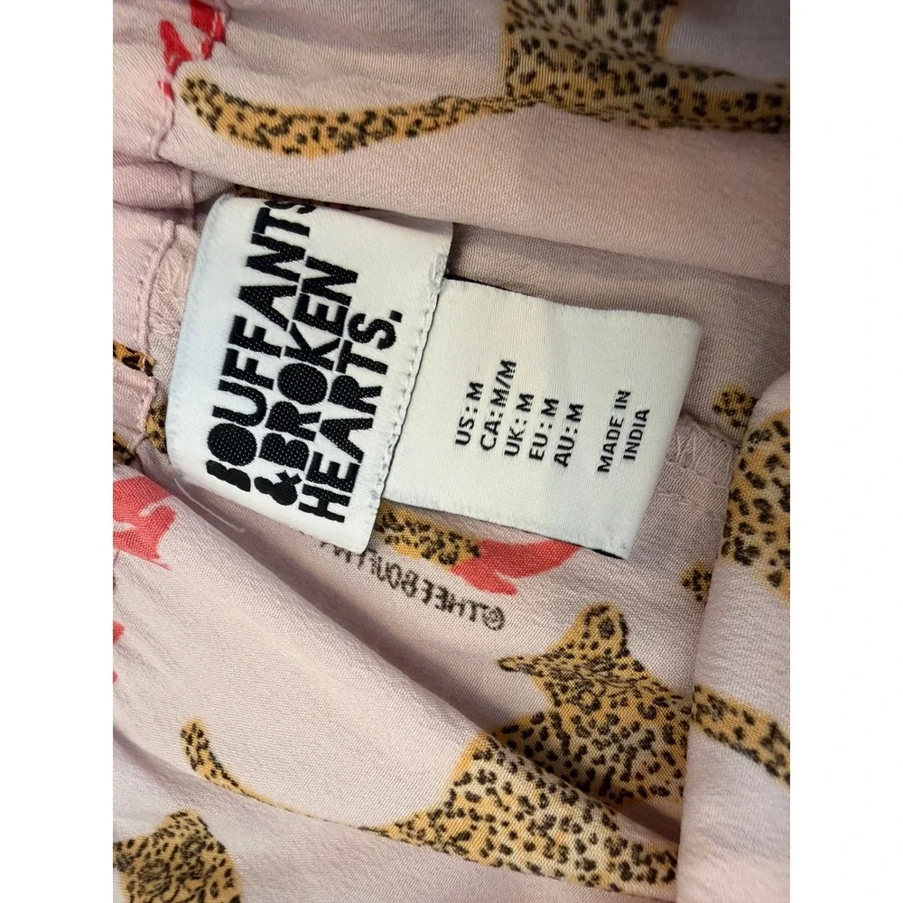 Bouffants & Broken Hearts Pajama Set‎ Medium Leopard Boots RHORI Lounge Shorts